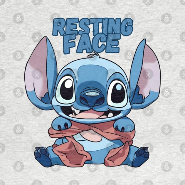 Cute Stitch resting face by Artist usha